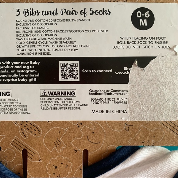 Patriotic Bibs/Socks Set My Very First 4th of July - Picture 6 of 6